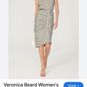 Veronica Beard Women's Pencil Skirt - Black and White Stripes like now